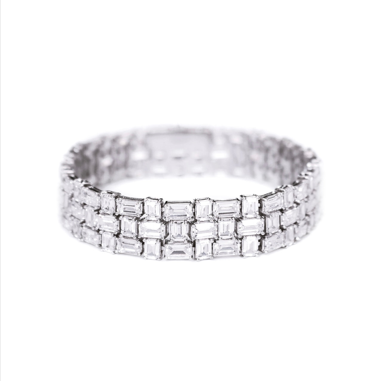 THREE LAYER WHITE TENNIS BRACELET