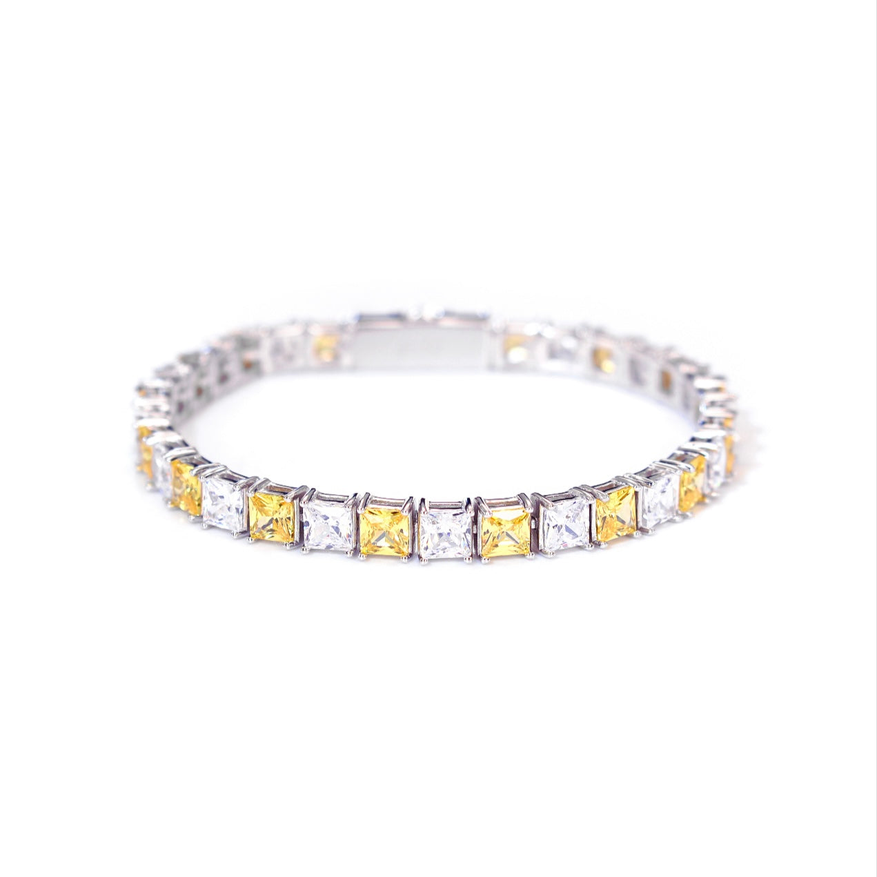 PRINCESS CUT ROYAL BLUE TENNIS BRACELET