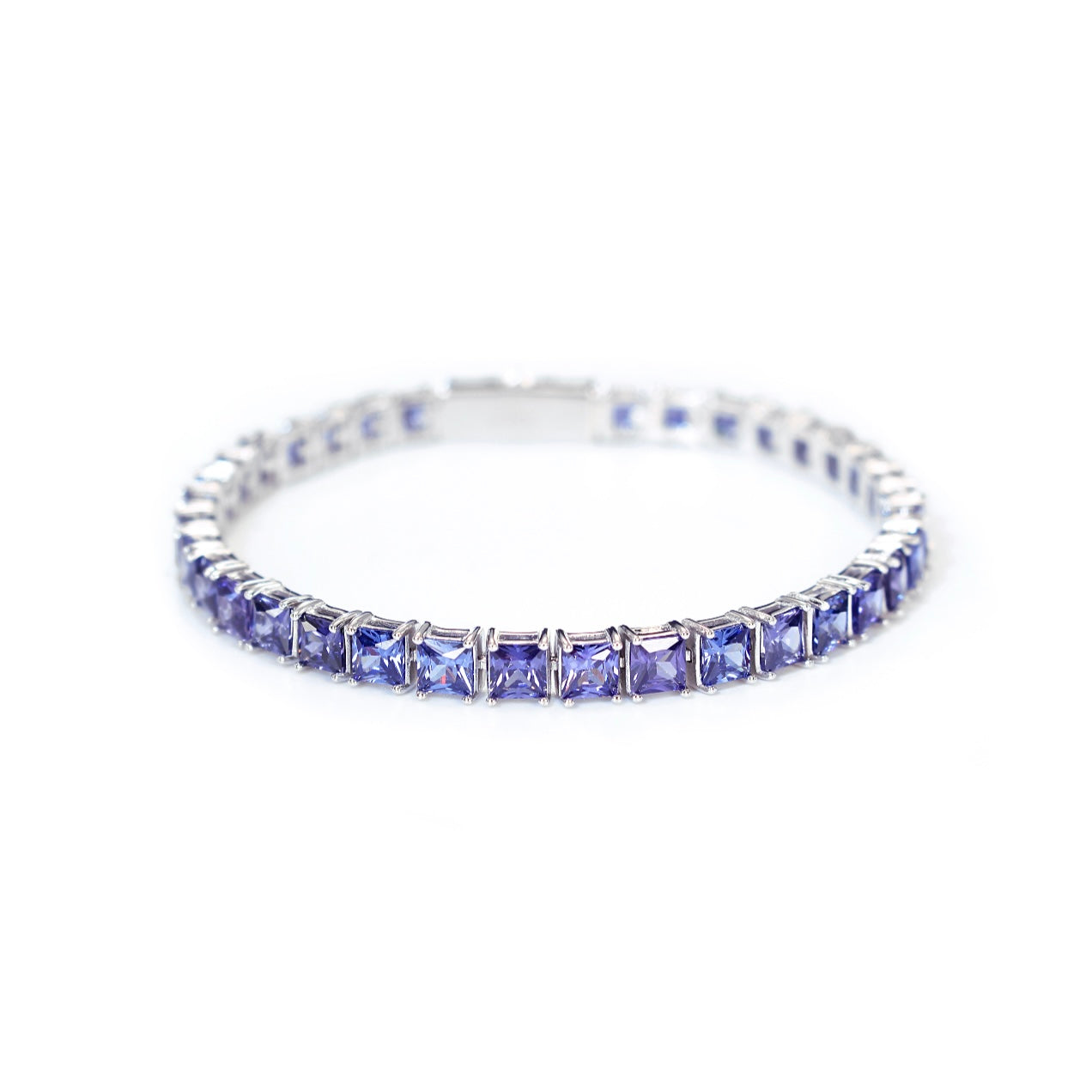 PRINCESS CUT ROYAL BLUE TENNIS BRACELET
