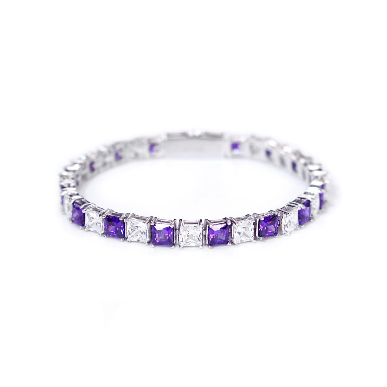 PRINCESS CUT ROYAL BLUE TENNIS BRACELET