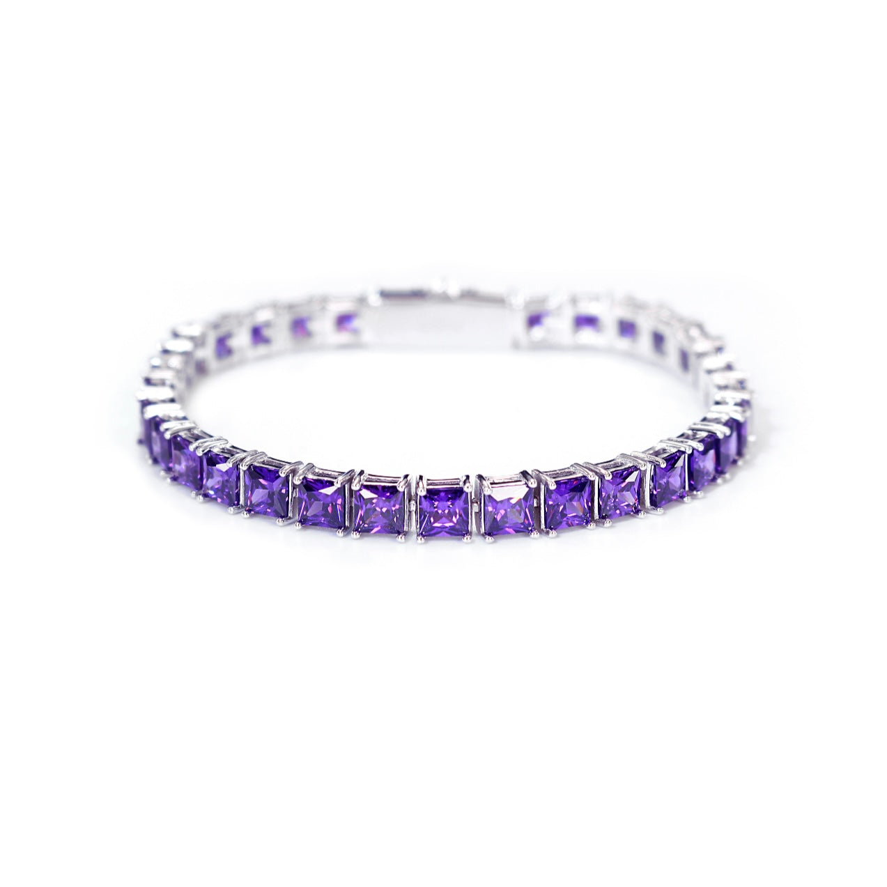 PRINCESS CUT ROYAL BLUE TENNIS BRACELET