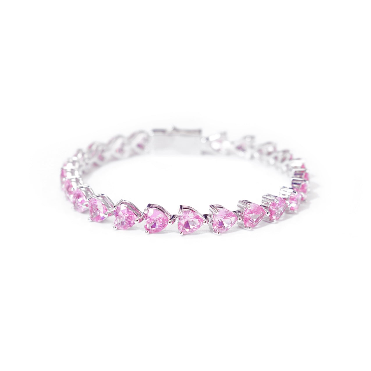 HEART CUT ORANGE-BLUE TENNIS BRACELET